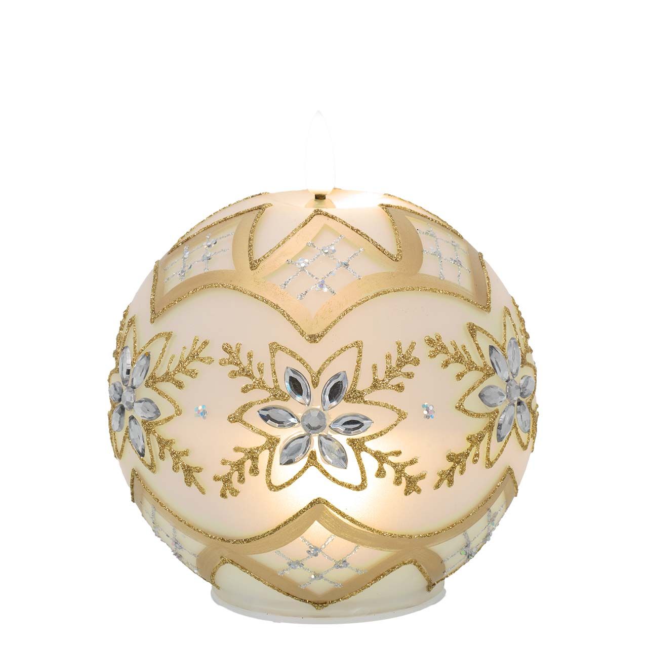 SFERA D.12 CON LED E FIAMMELLA
